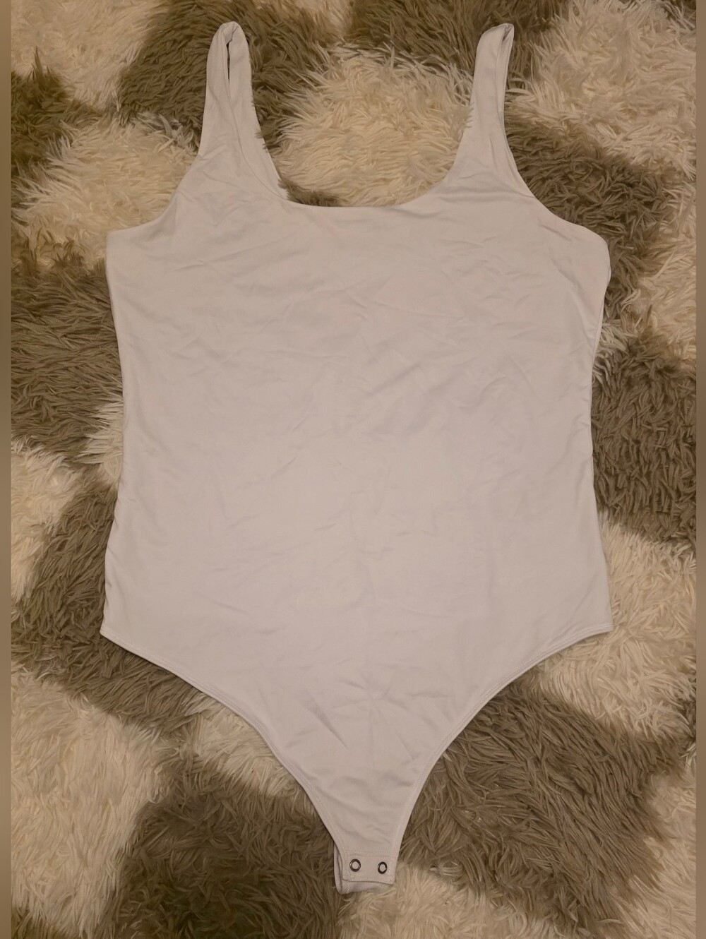 Abercrombie & Fitch White Scoop Neck Bodysuit